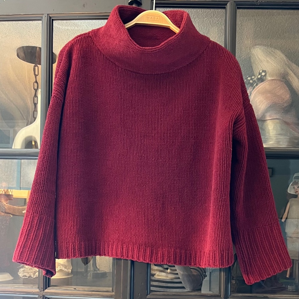 Red Women's Chenille Sweater by Field Flower for Anthropologie